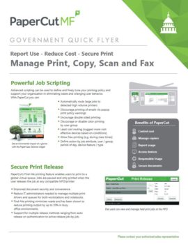 Papercut, Mf, Government Flyer, D&D Office Machines